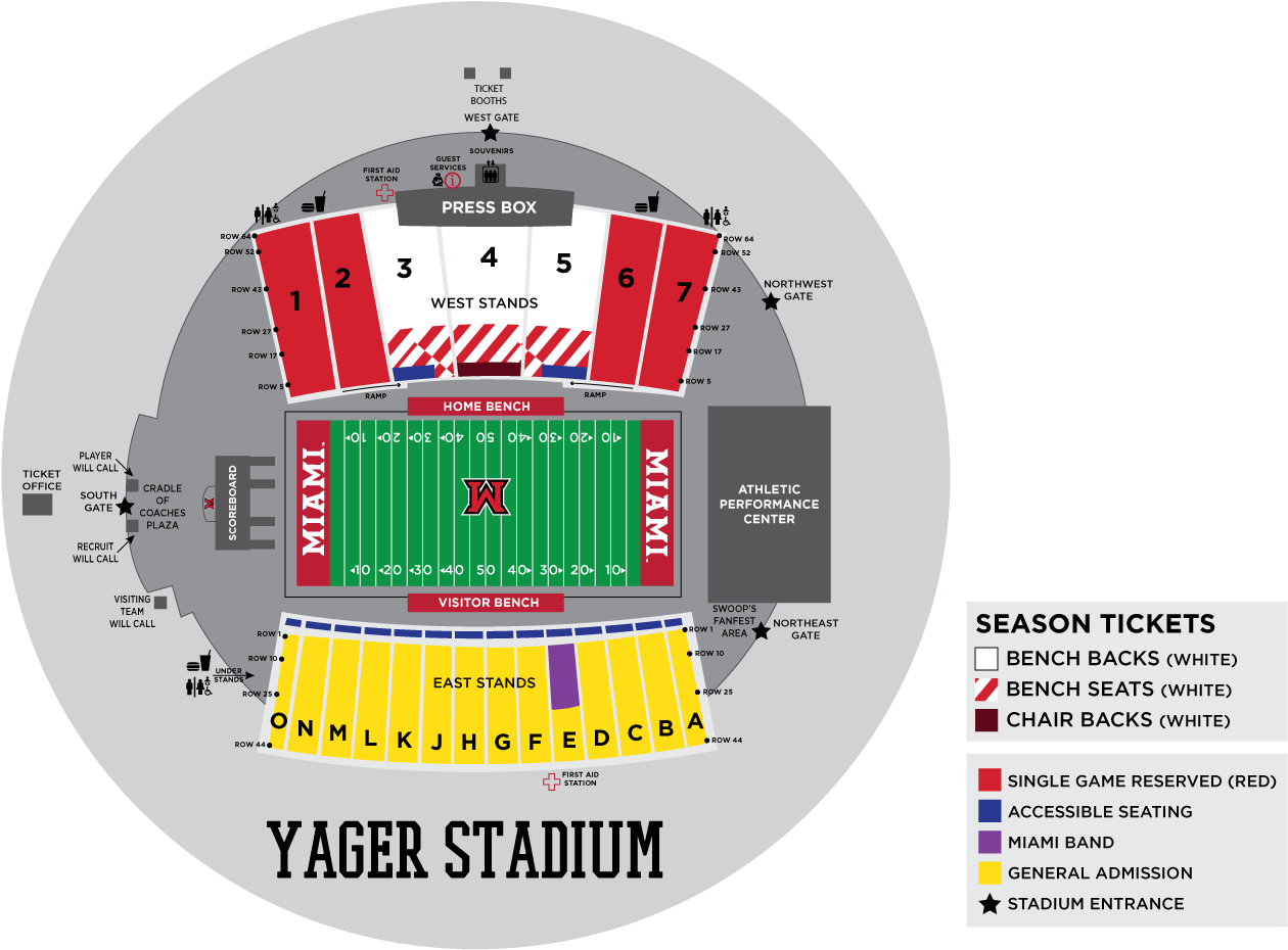 Football Game Day Information - Miami University (1324x973), Png Download