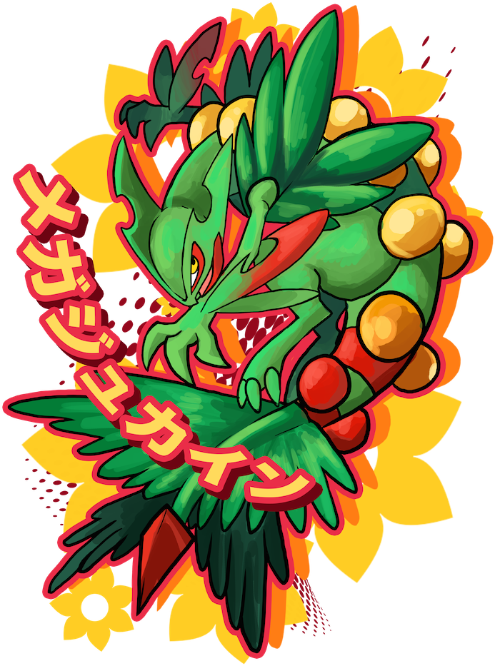 Mega Sceptile - Smeargle (700x955), Png Download