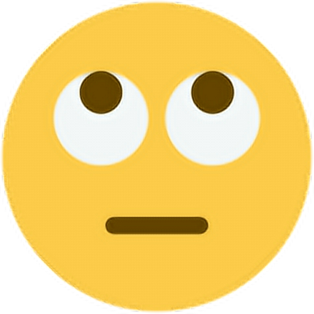 Rolleyes Stupid Think Eyeball Emoji Emoticon Face Expre - Emoticon Ojos Para Arriba (1024x1024), Png Download