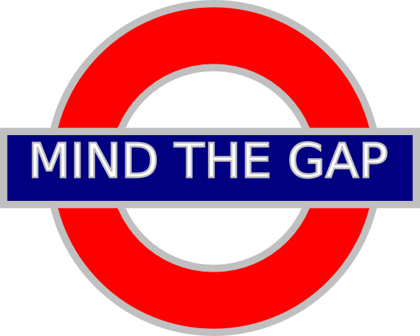 Mind The Gap Sign (600x480), Png Download