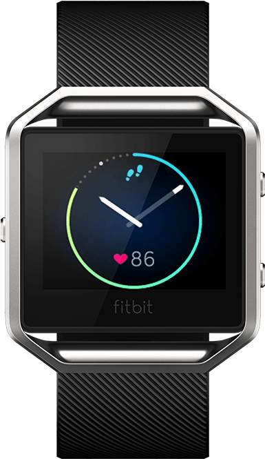 Black Fitbit Blaze In Large - Fitbit Blaze Fitness Tracker Watch (565x565), Png Download