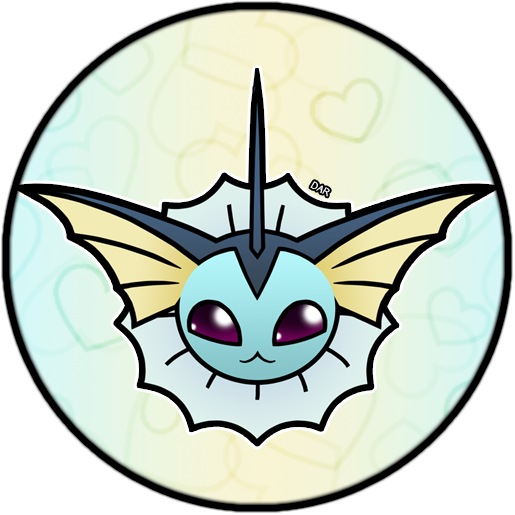 Vaporeon Pin - Circle (515x515), Png Download