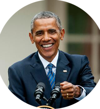 Barack Obama - President Obama (413x450), Png Download
