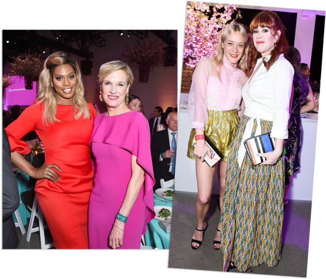 Left, Laverne Cox, The Recipient Of The Champion Of - Cecile Richards (690x590), Png Download