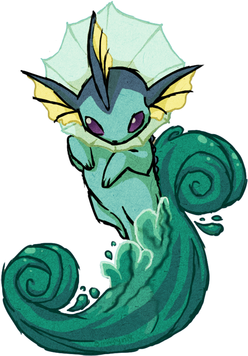 Vaporeon Wws By The19thginny On Deviantart - Green Vaporeon (569x750), Png Download