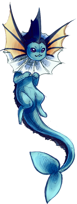 E Vaporeon - Steven Universe And Eeveelutions (270x712), Png Download