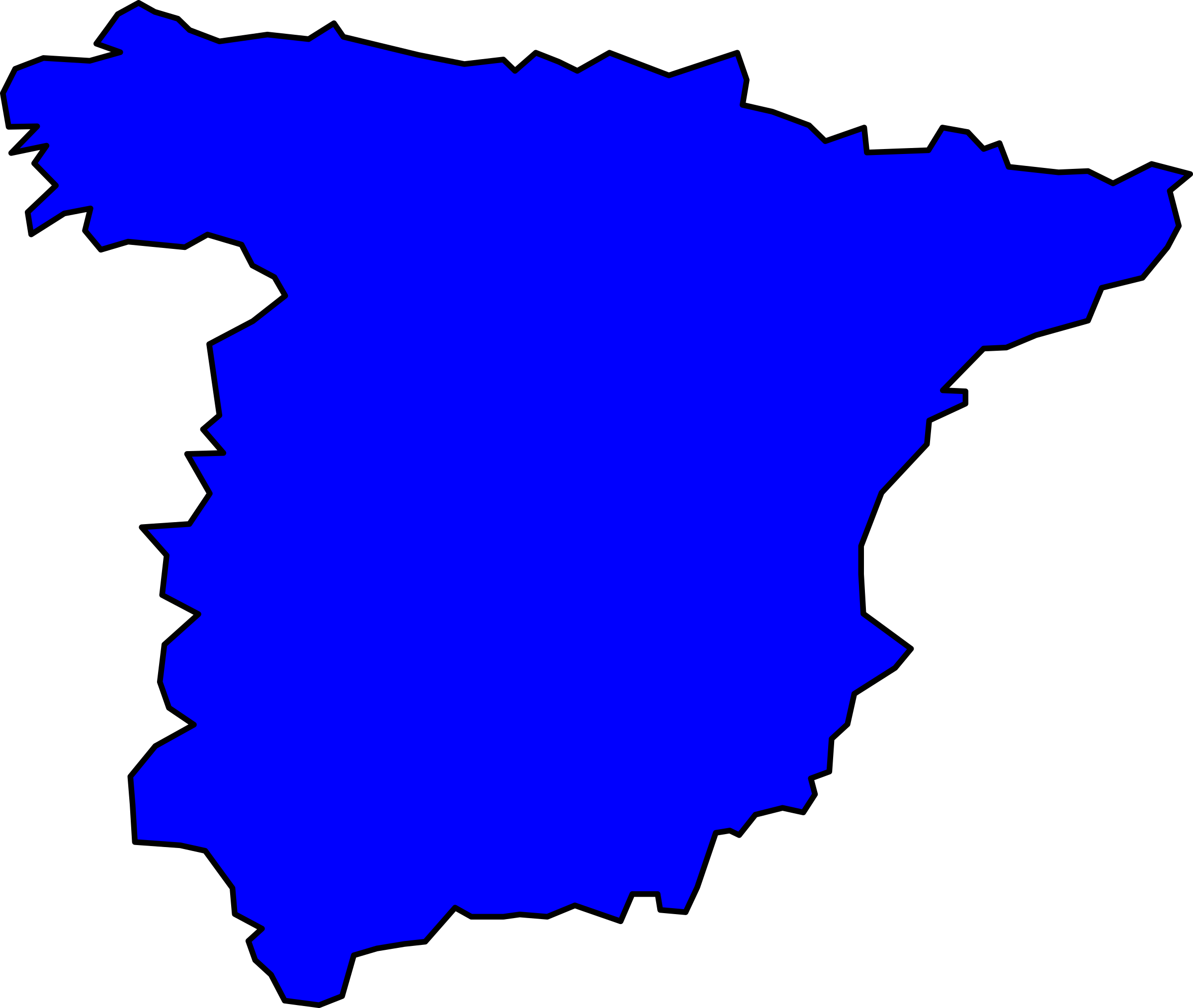Free Vector Spain Peninsule Clip Art - Spain Map Silhouette (600x507), Png Download