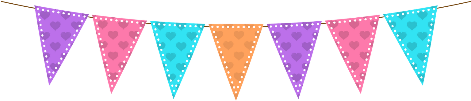 Bunting Clipart Transparent Background (1600x379), Png Download