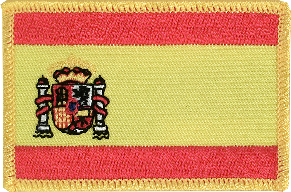 Spain With Crest - Flagline Spain Rectangular Patch (1500x1000), Png Download