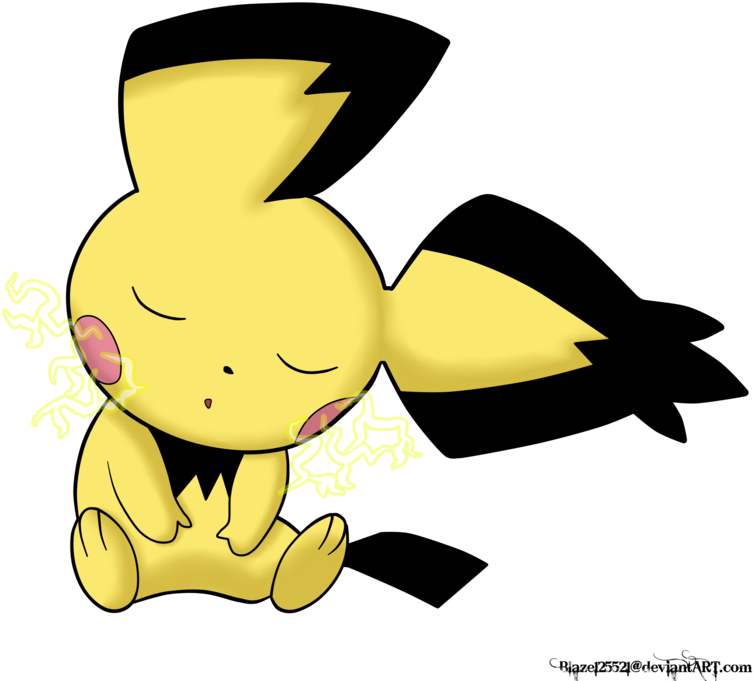 Jpg Black And White Stock By Tazawa On Deviantart - Pichu (900x715), Png Download