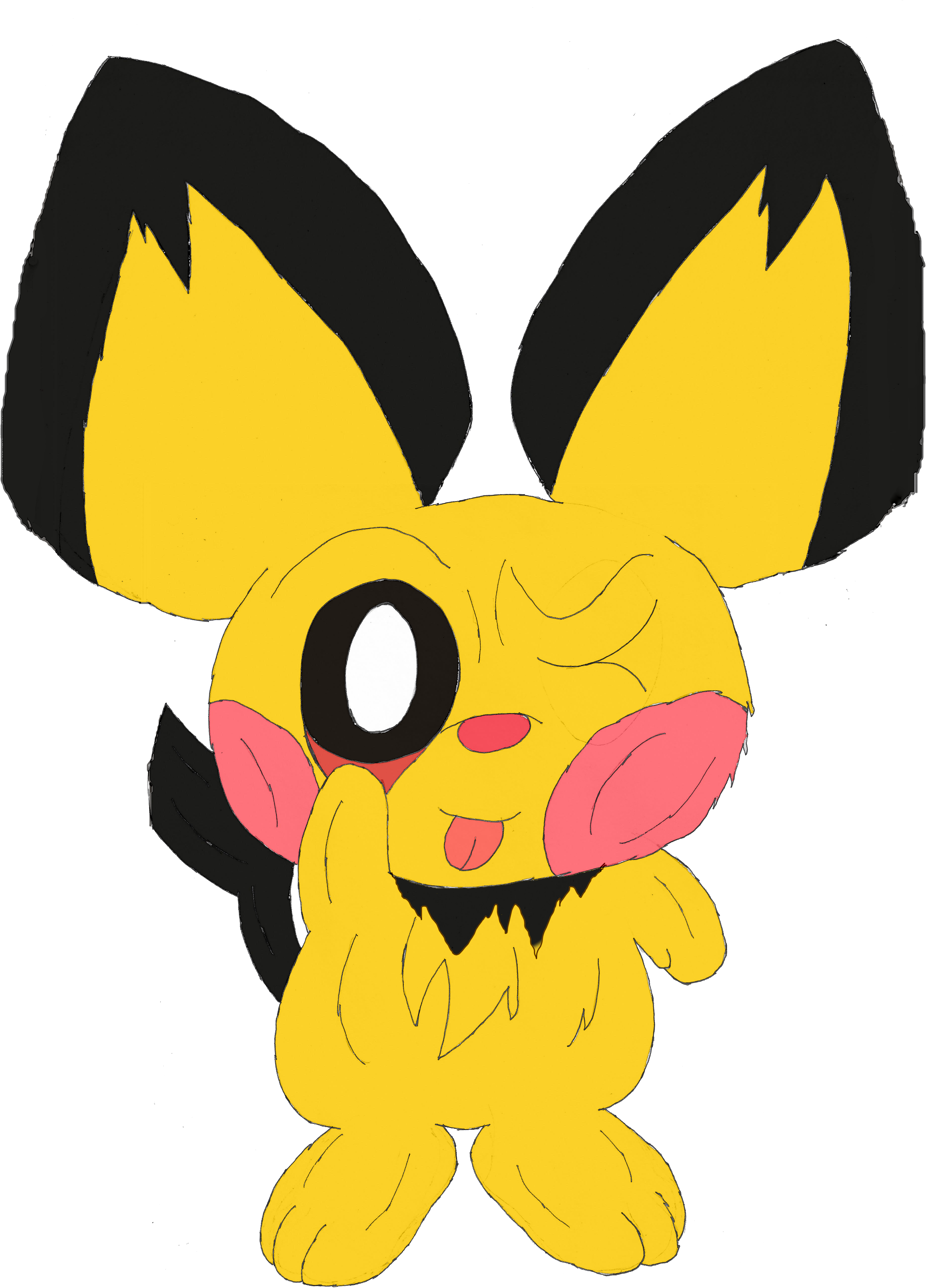 Little Pichu Raspberry - Pichu (3889x5205), Png Download