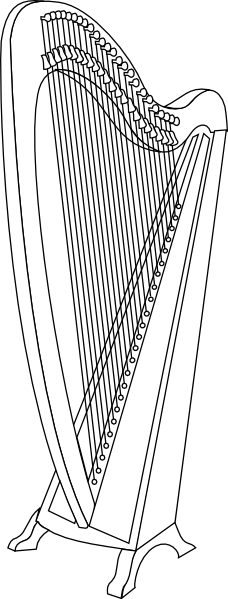 Harp Png (228x599), Png Download