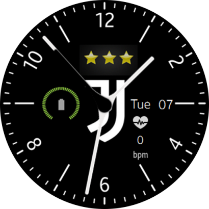 Watch Face Logo Juventus Fc - Circular Mosaic (410x410), Png Download