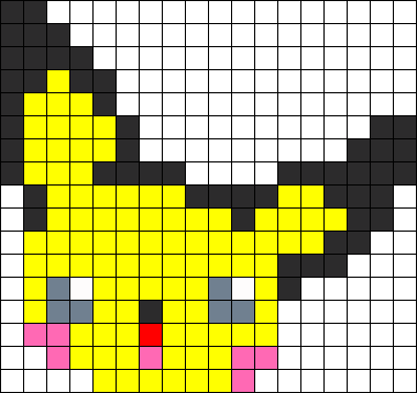 Pichu Pearler Perler Bead Pattern / Bead Sprite - Pixel Art Logo Snapchat (379x358), Png Download