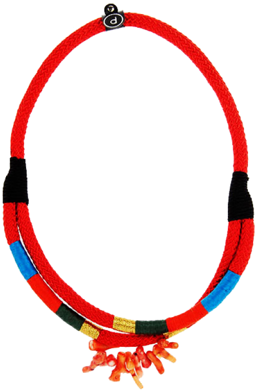 Red Coral Ndebele By Pichulik - Bracelet (900x1163), Png Download