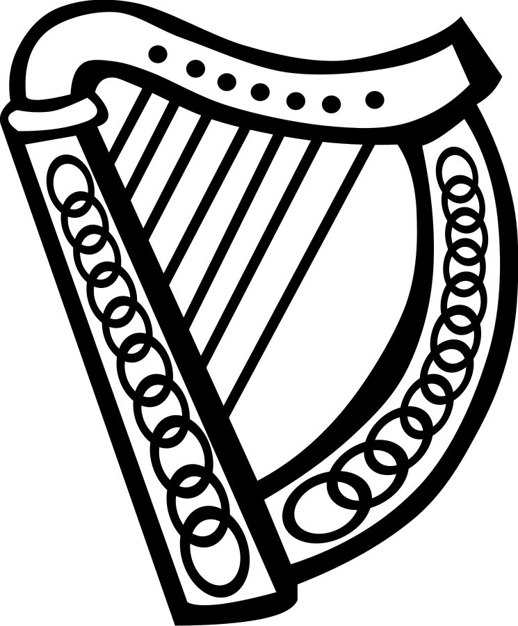 Celtic Harp Clipart Png (497x600), Png Download