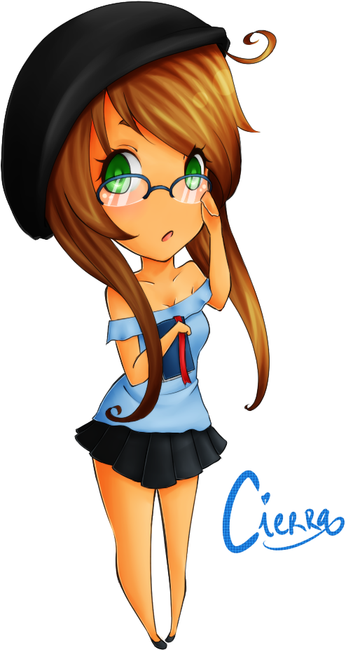 Nerd Drawing Cute - Cute Nerd Girl Drawing (600x963), Png Download