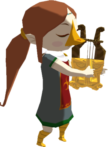 Harp - Medli Wind Waker Harp (363x494), Png Download
