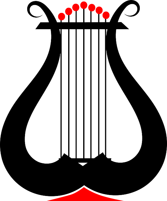 Music, Instrument, Old, String, Harp - Lyre Clip Art (534x640), Png Download