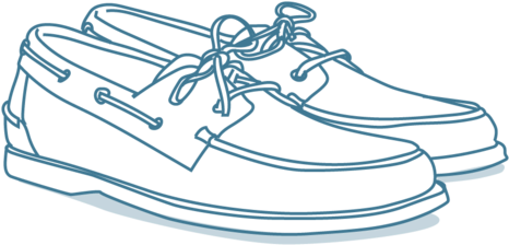 Alegher - Boat Shoes Drawing (500x344), Png Download