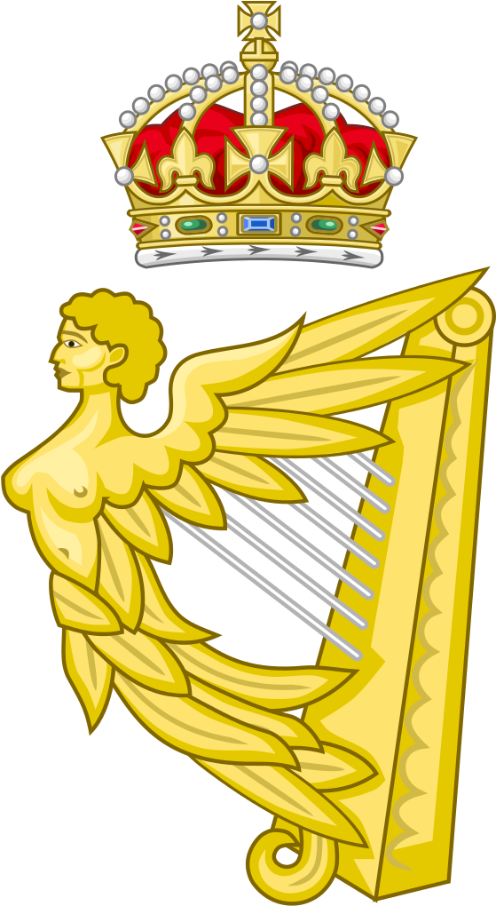 Crowned Harp (742x1024), Png Download