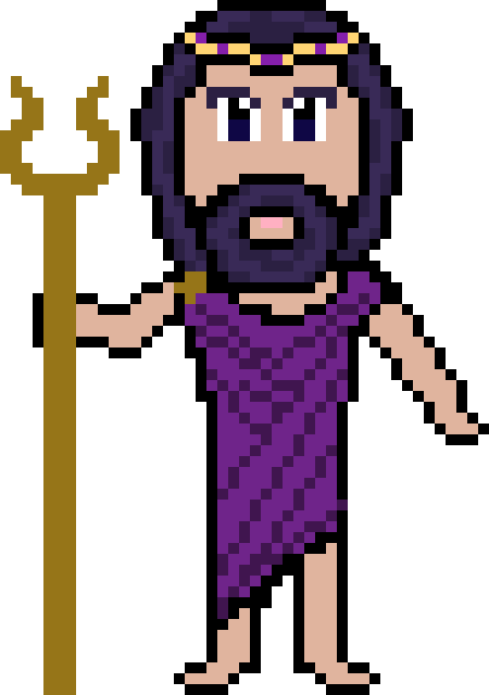Hades - Pixel Art (450x640), Png Download