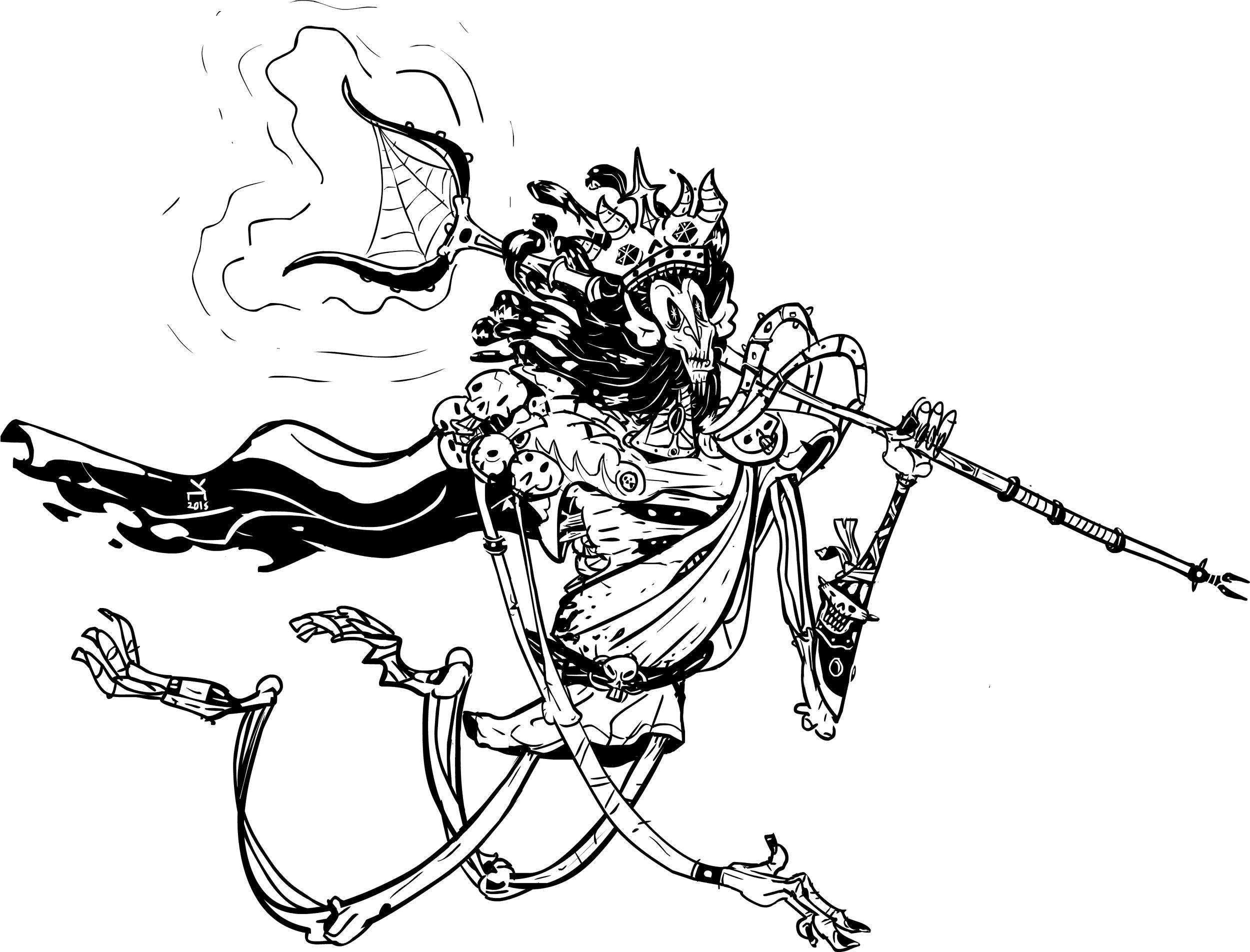 Hades Black And White (2500x1904), Png Download
