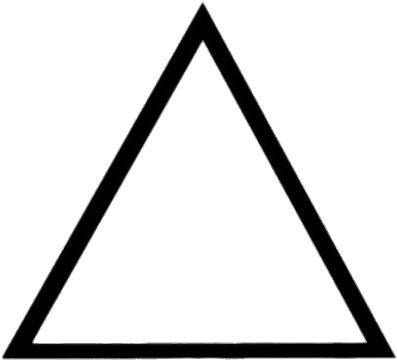 Descargar - Black Triangle Outline Png (428x600), Png Download