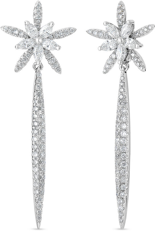 Roberto Coin Classic Diamond 18k White Gold Star - Body Jewelry (1600x1600), Png Download