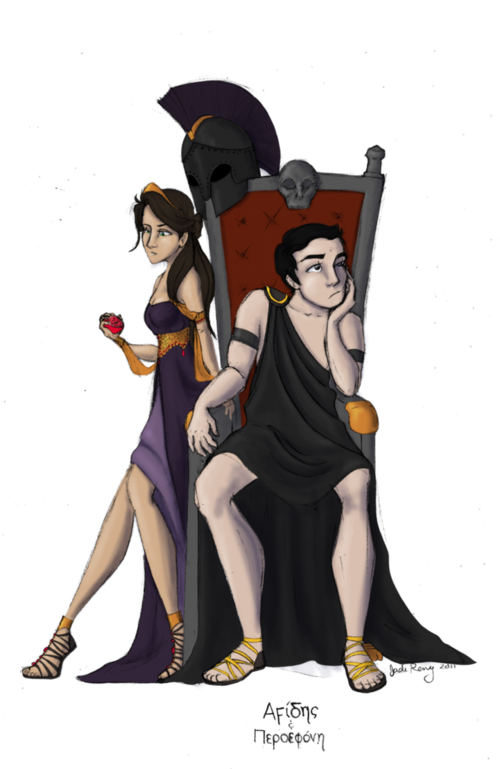 Hades, Bianca Di Angelo, And Underworld Image - Genderbent Hades And Persephone (500x769), Png Download