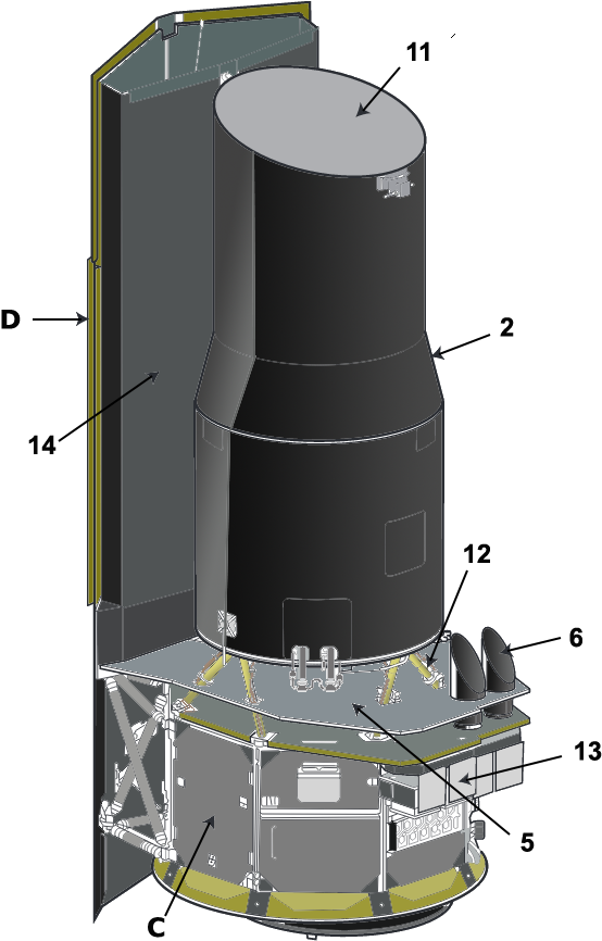 Diagram Space Telescope Spitzer - Spitzer Space Telescope Png (597x881), Png Download