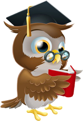 Buho Con Birrete Png - Coruja Desenho Professor Png (400x400), Png Download