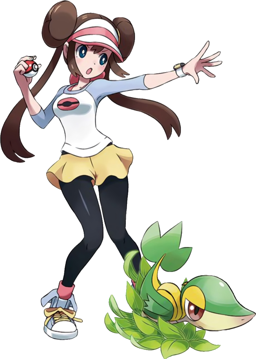 Rosa And Snivy Concept Artwork For Kotobukiya Artfx - Pokemon Black And White Rosa (926x1269), Png Download