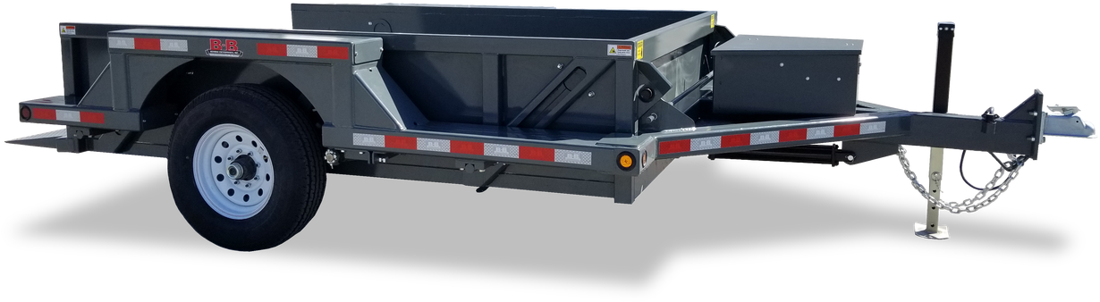 Bbdd7210sa5 72"x10' 2' Drop Down Equipment Trailer - Semi-trailer Truck (1280x1280), Png Download