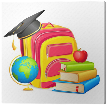 Cuadro En Lienzo Ilustración Vectorial De La Bolsa - Education Clipart Png (400x400), Png Download