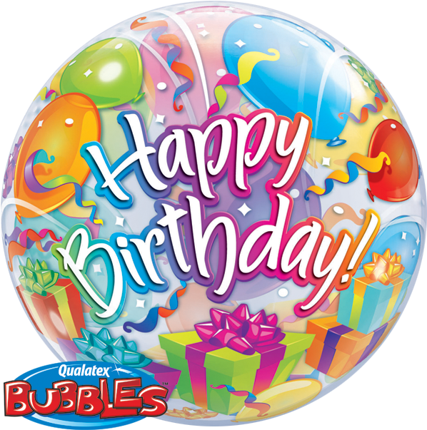 Cupcake De Cumpleaños Y Puntos - Happy Birthday Bubble Balloons (703x699), Png Download