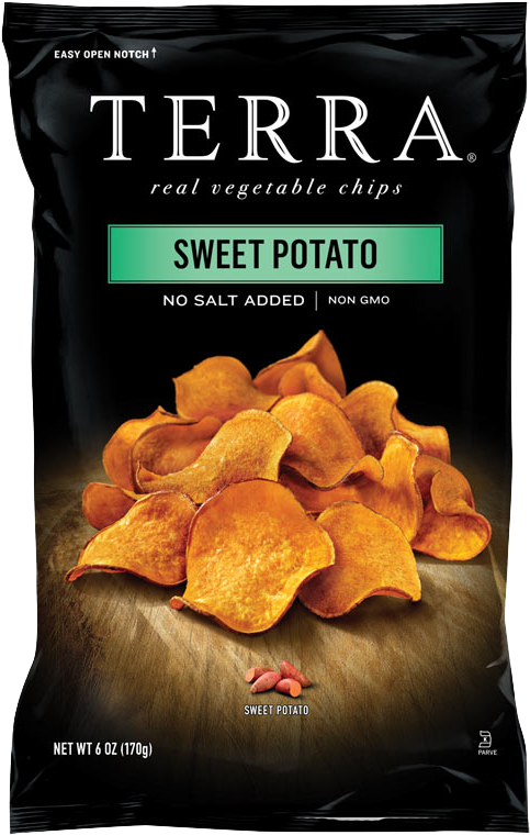Terra Sweet Potato Chips No Salt Added (507x800), Png Download