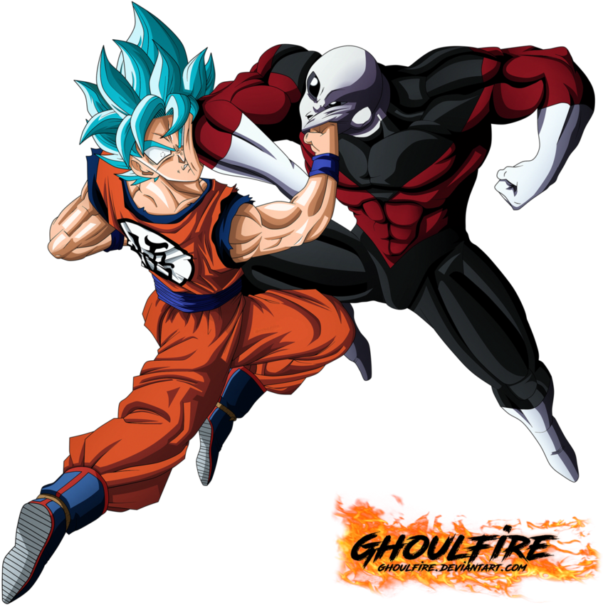 Goku Vs Jiren By Ghoulfire - Goku Vs Jiren Png (902x886), Png Download
