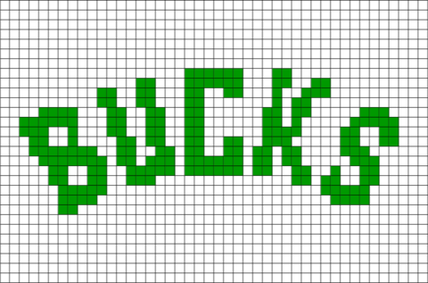 Milwaukee Bucks Pixel Art (480x317), Png Download