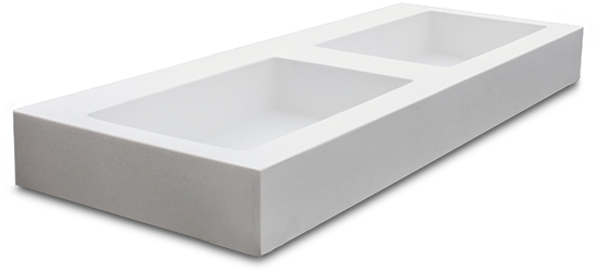 Encimera De Baño Formas - Rectangular Pvc Tubing (595x364), Png Download