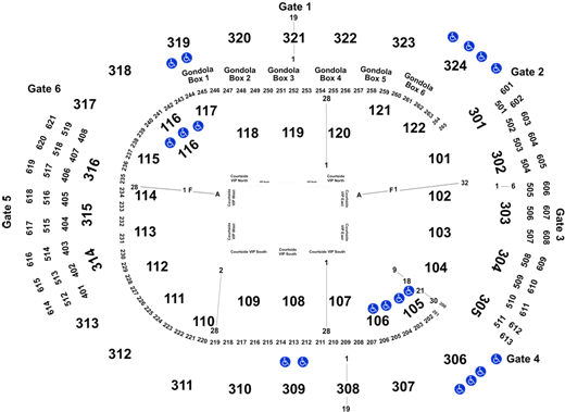Air Canada Centre Seating Chart (525x397), Png Download