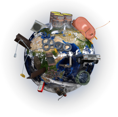 Globe Garbage (640x411), Png Download