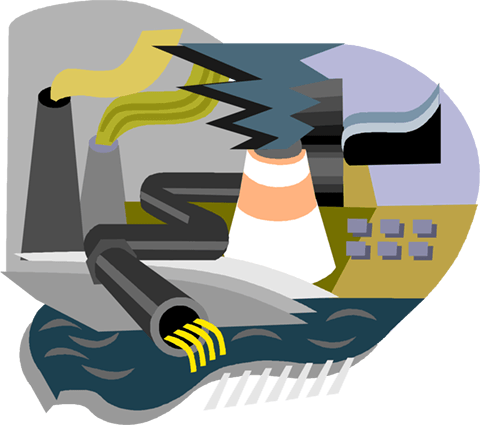 Industry, Smoke Stacks, Pollution Royalty Free Vector - Pollution (480x425), Png Download