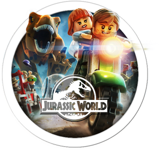 Lego Jurassic World Png Library - Warner Home Video Lego Jurassic World Pc (350x350), Png Download