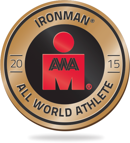 2015 Bronze Ironman All World Athlete Badge - Ironman All World Athlete (454x498), Png Download