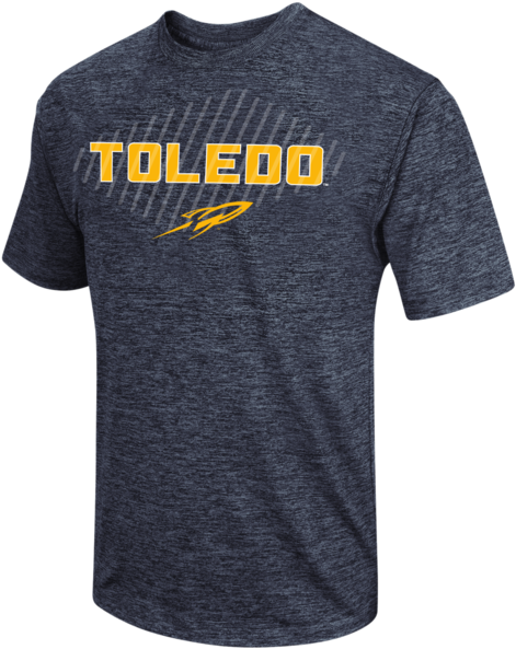 Download University Of Toledo T-shirt Navy Heather Rocket Logo - Anvil ...