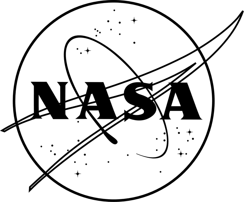 Images Of Easy To Draw Nasa Symbol - Nasa Black And White (810x670), Png Download