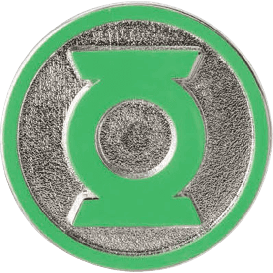 Colored Green Lantern Logo Lapel Pin - Green Lantern Lapel Pin Green (555x555), Png Download