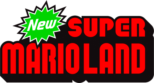 New Super Mario Land - Logo New Super Mario Bros Wii (500x271), Png Download