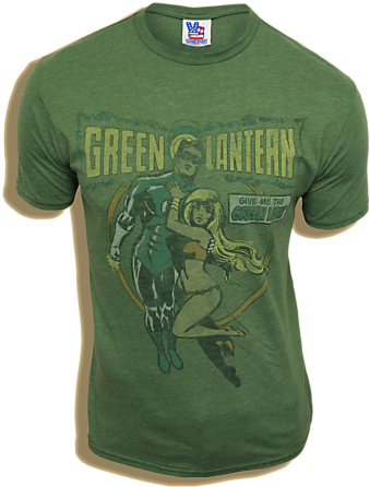Green Lantern Vintage Shirt Junk Food Junkfood - Active Shirt (350x473), Png Download